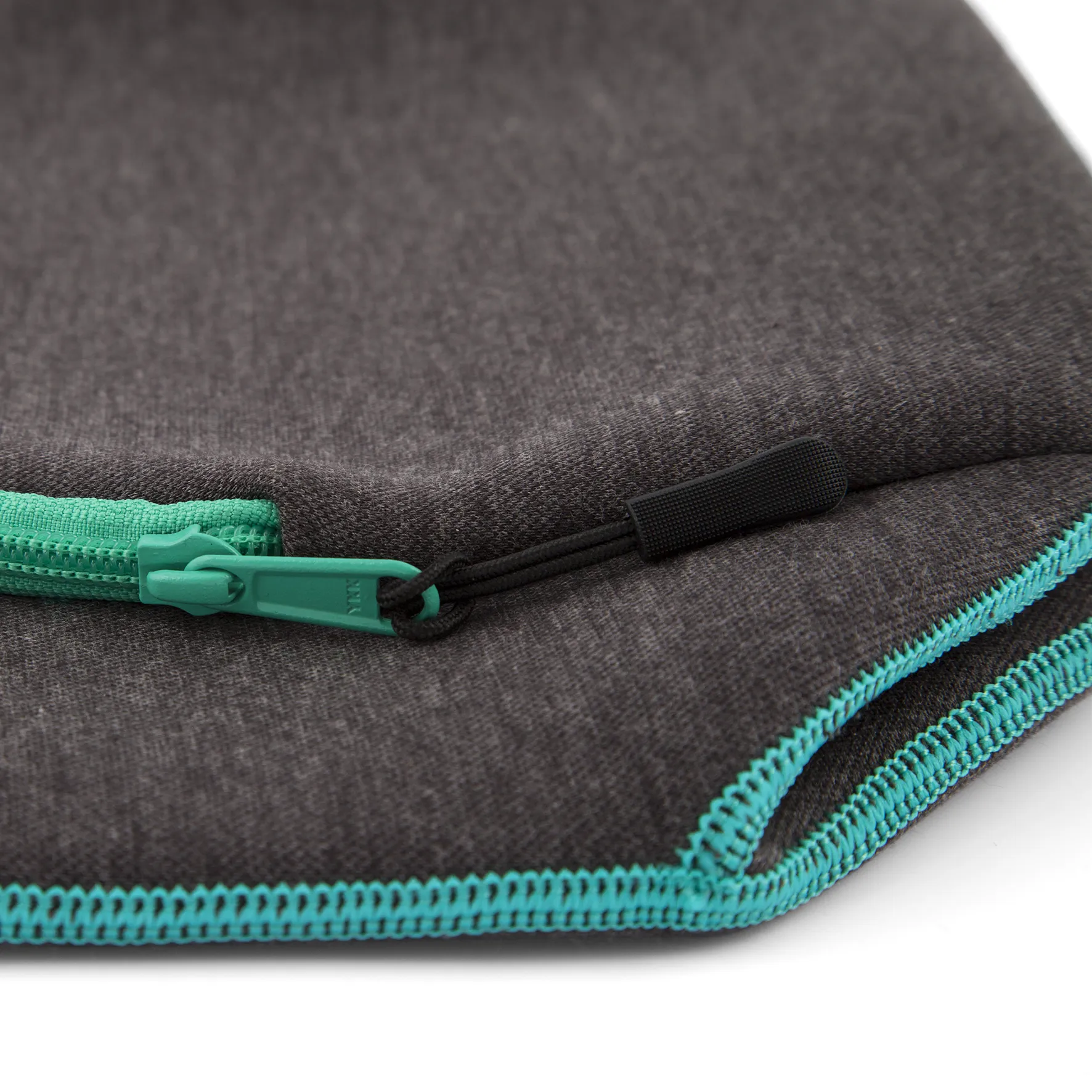 13.5" Cotton Lunch Bag Darkgray/Lagoon