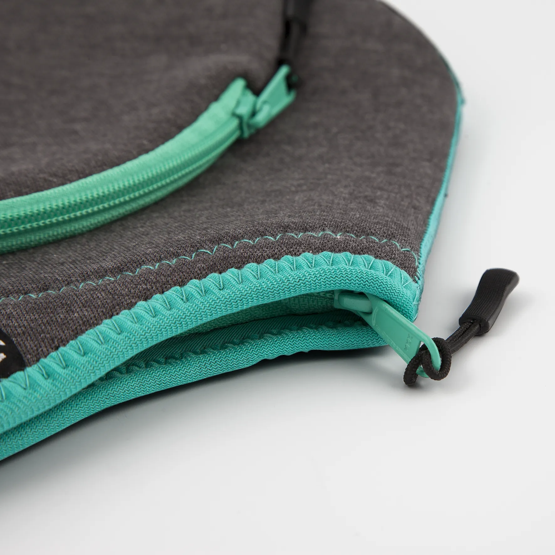 13.5" Cotton Lunch Bag Darkgray/Lagoon