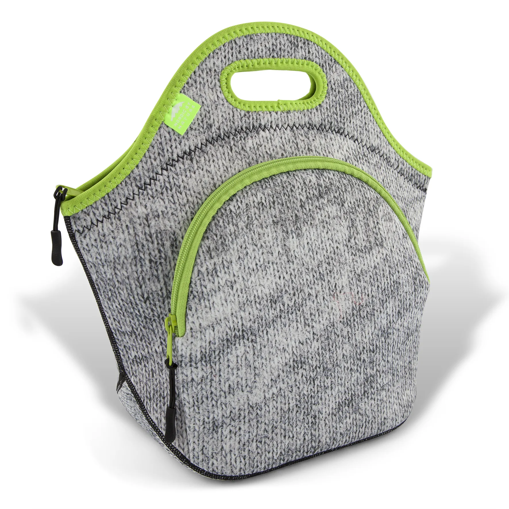 13.5" Cotton Lunch Bag Gray Melange