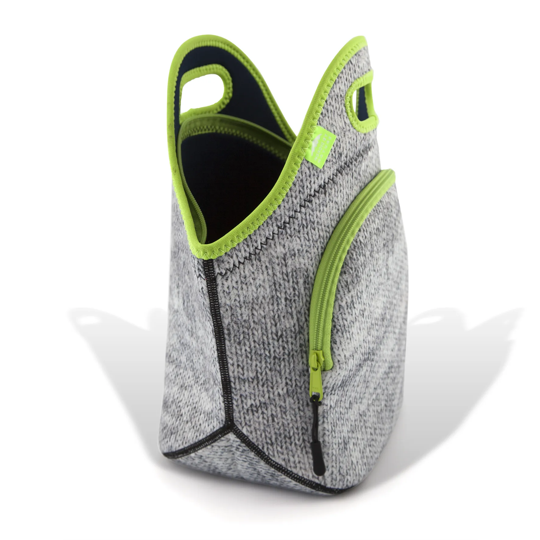 13.5" Cotton Lunch Bag Gray Melange