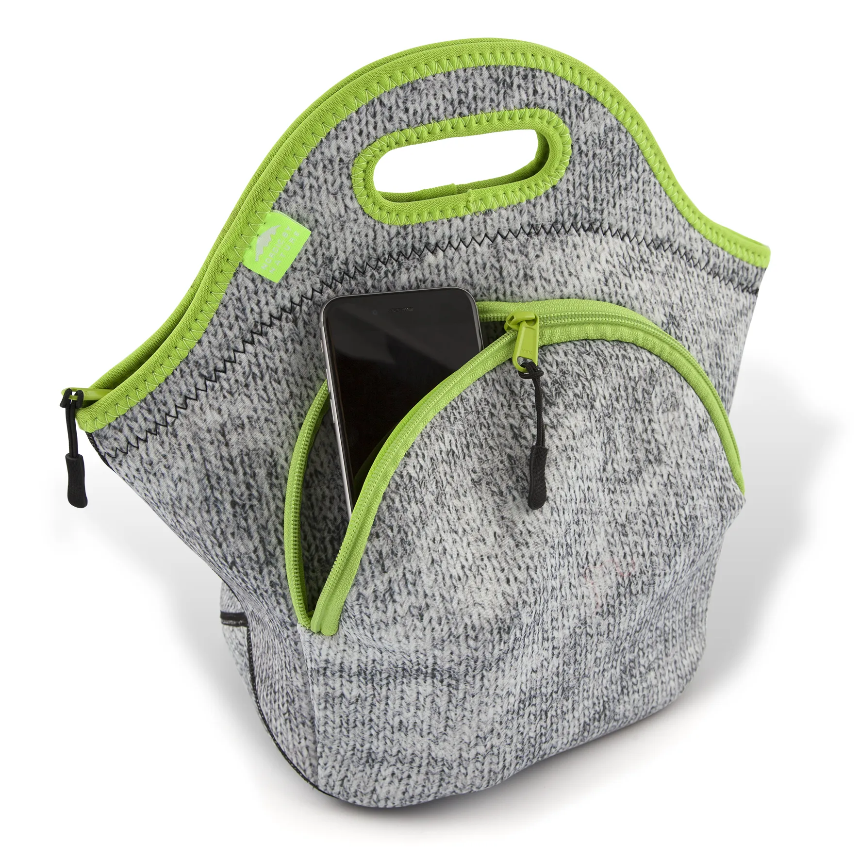 13.5" Cotton Lunch Bag Gray Melange