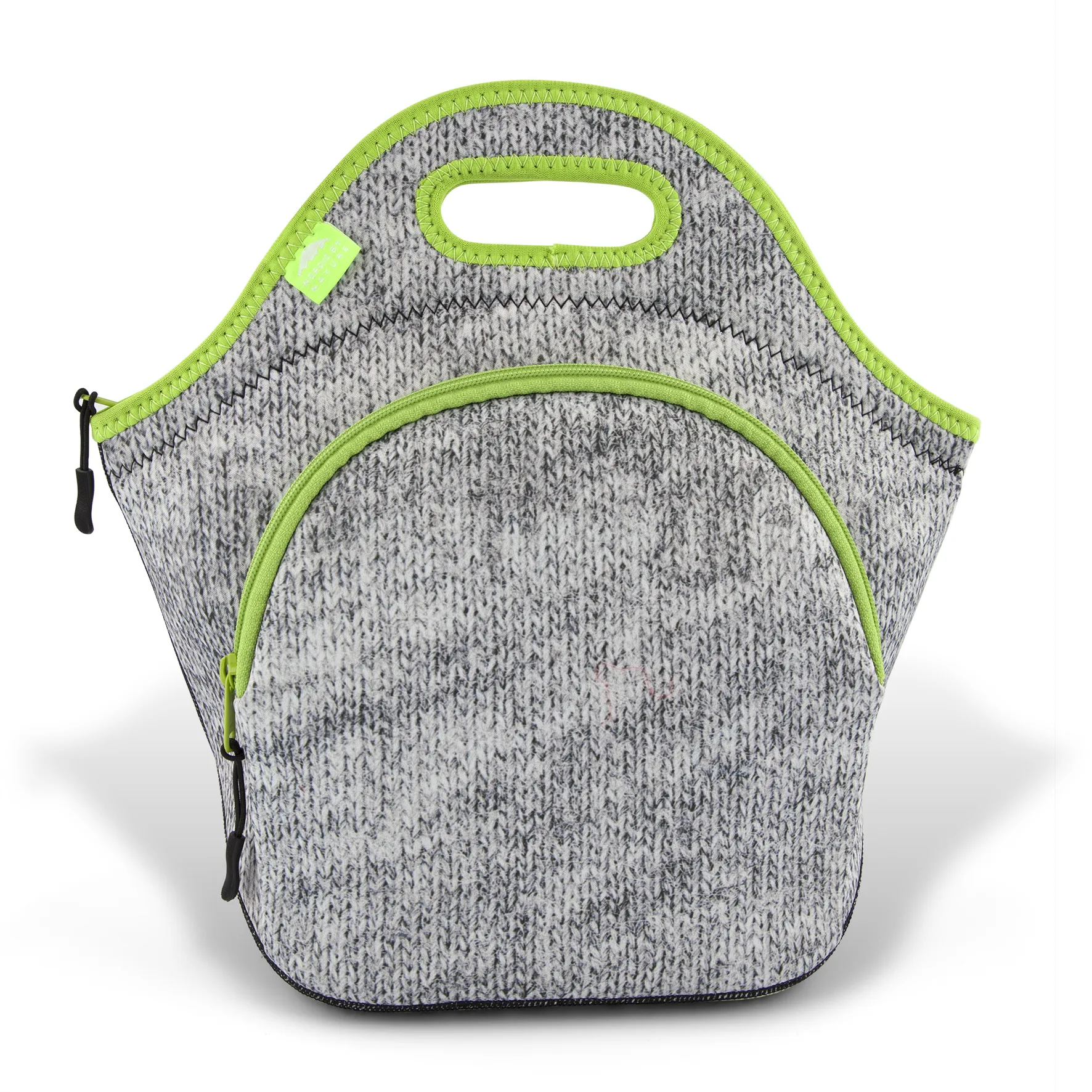 13.5" Cotton Lunch Bag Gray Melange