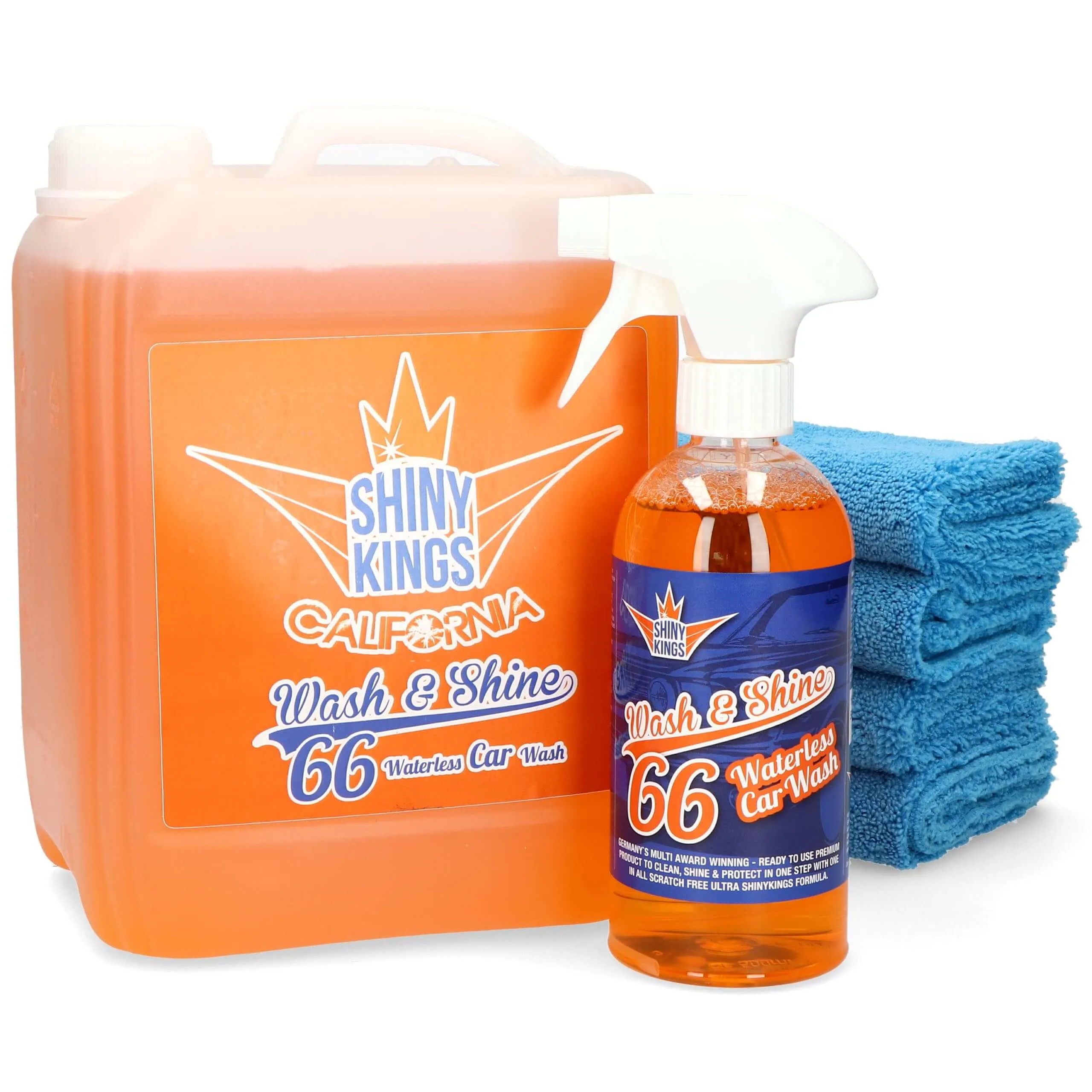 1.45 gal Best Quick Detailer Wash&Shine 66 waterless carwash wash&wax cleaning kit XXL - 1x1,32 gal  1x16.9 oz   4 FREE towels