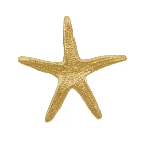 14k Yellow Gold Large Real Starfish Pendant with Hidden Bail