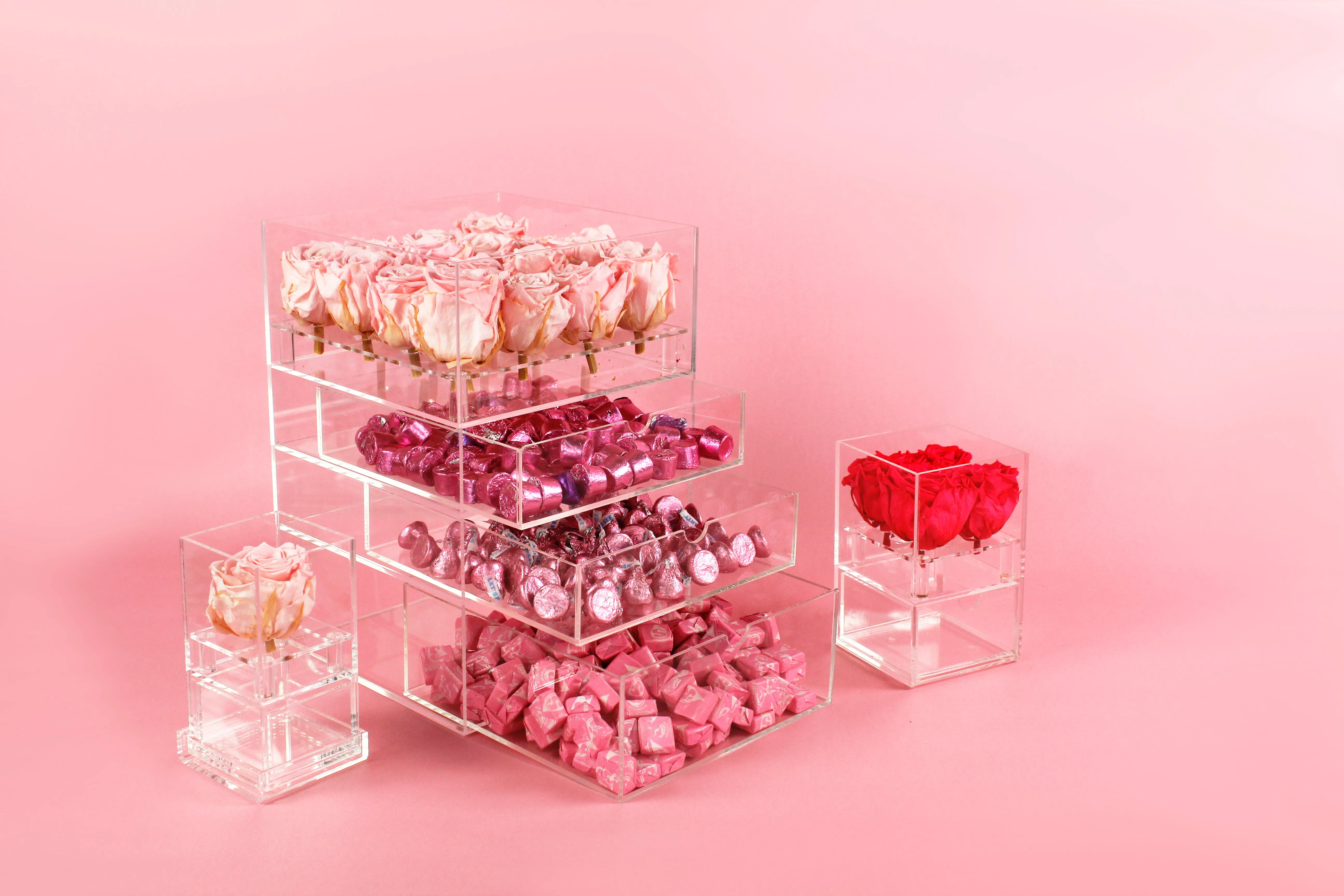 16 Roses with 3 Drawers Preserved