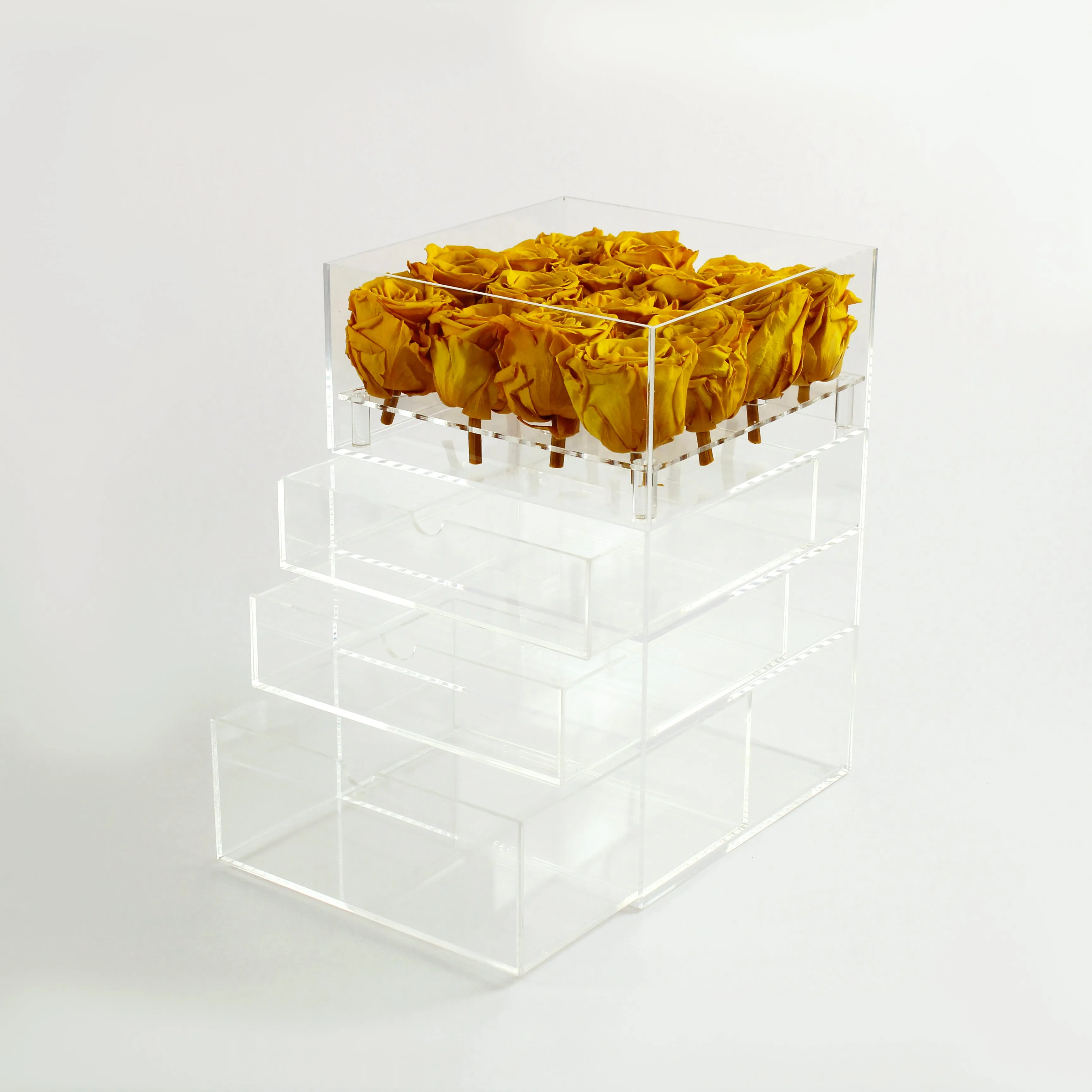 16 Roses with 3 Drawers Preserved