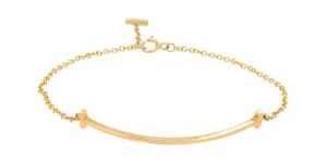 18K YG Tiffany & Co T- Smile Bracelet