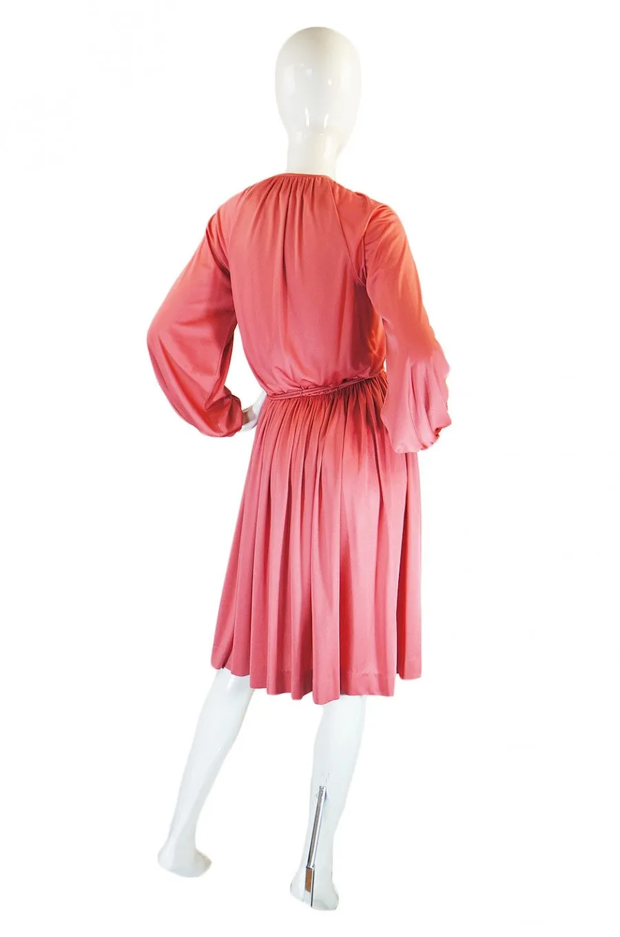1970s Glass Button Donald Brooks Dress