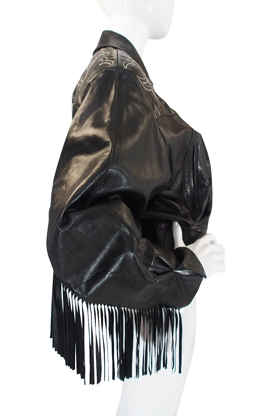 1979 Claude Montana Fringed Leather Jacket