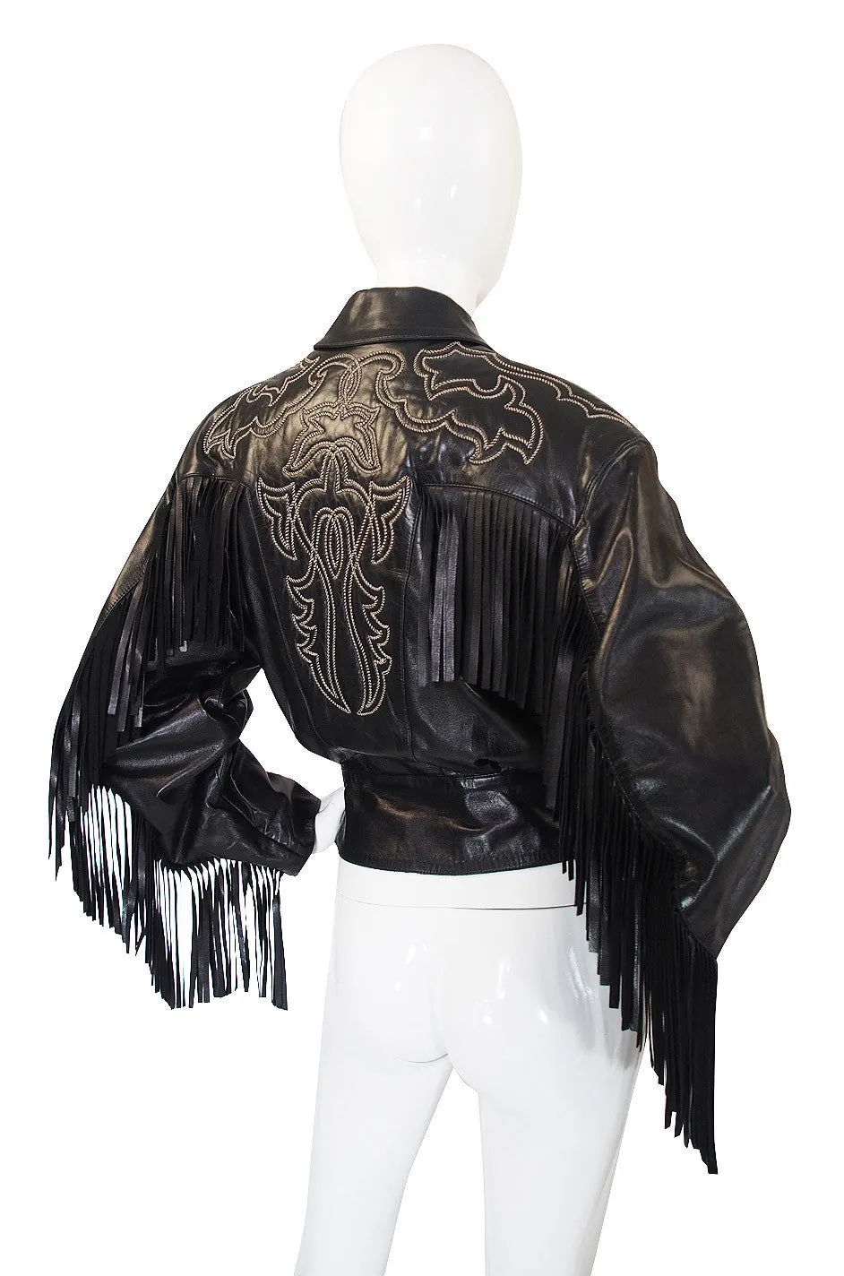 1979 Claude Montana Fringed Leather Jacket