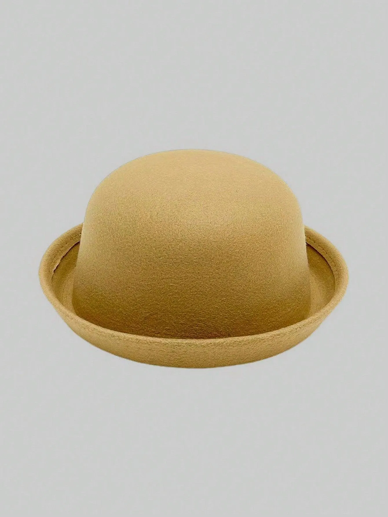 1pc Solid Color Cute Retro Polyester Felt Hat, Soft Fedora Hat, Fashion All-Match Commuter Hat For Autumn/Winter