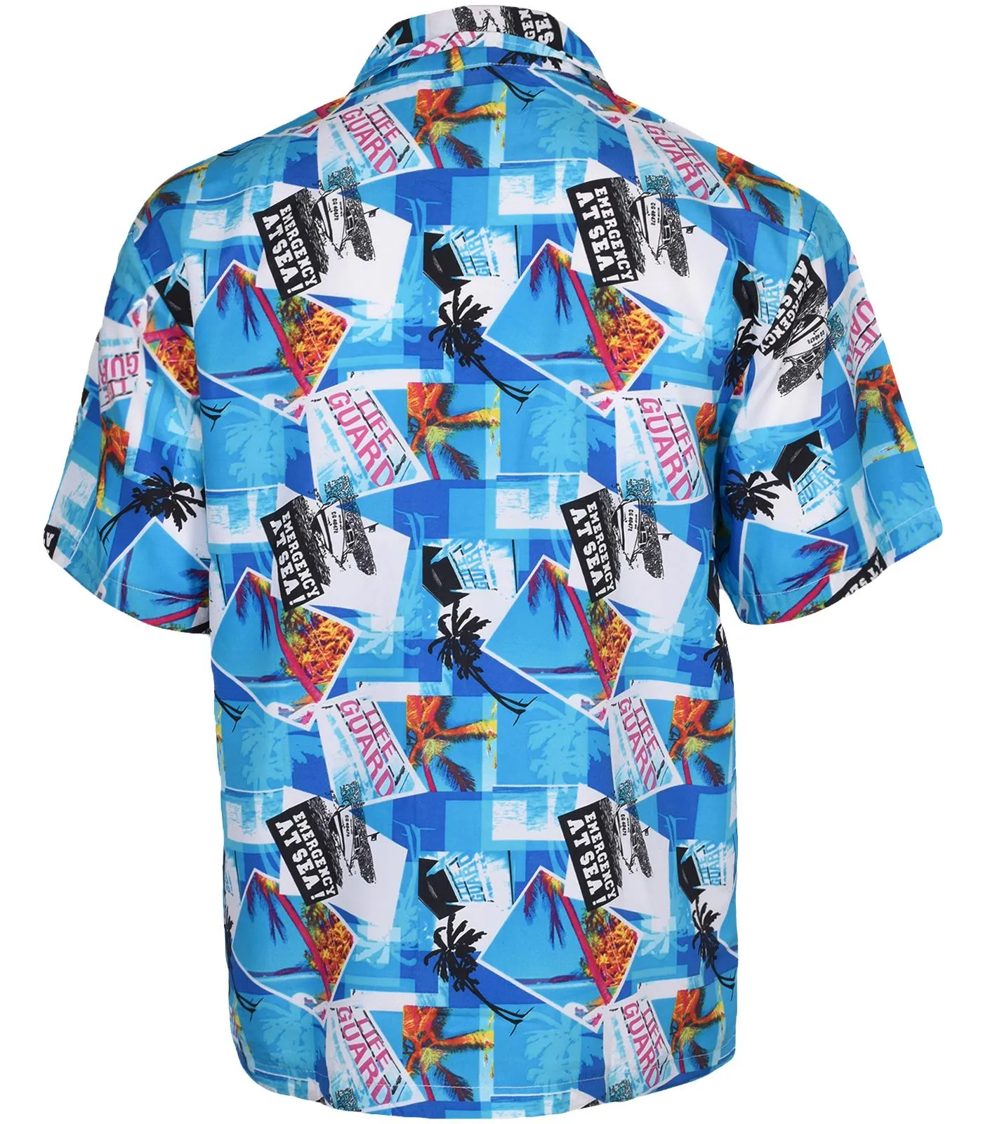 2 Pack Mens Sky Blue Hawaiian Shirt