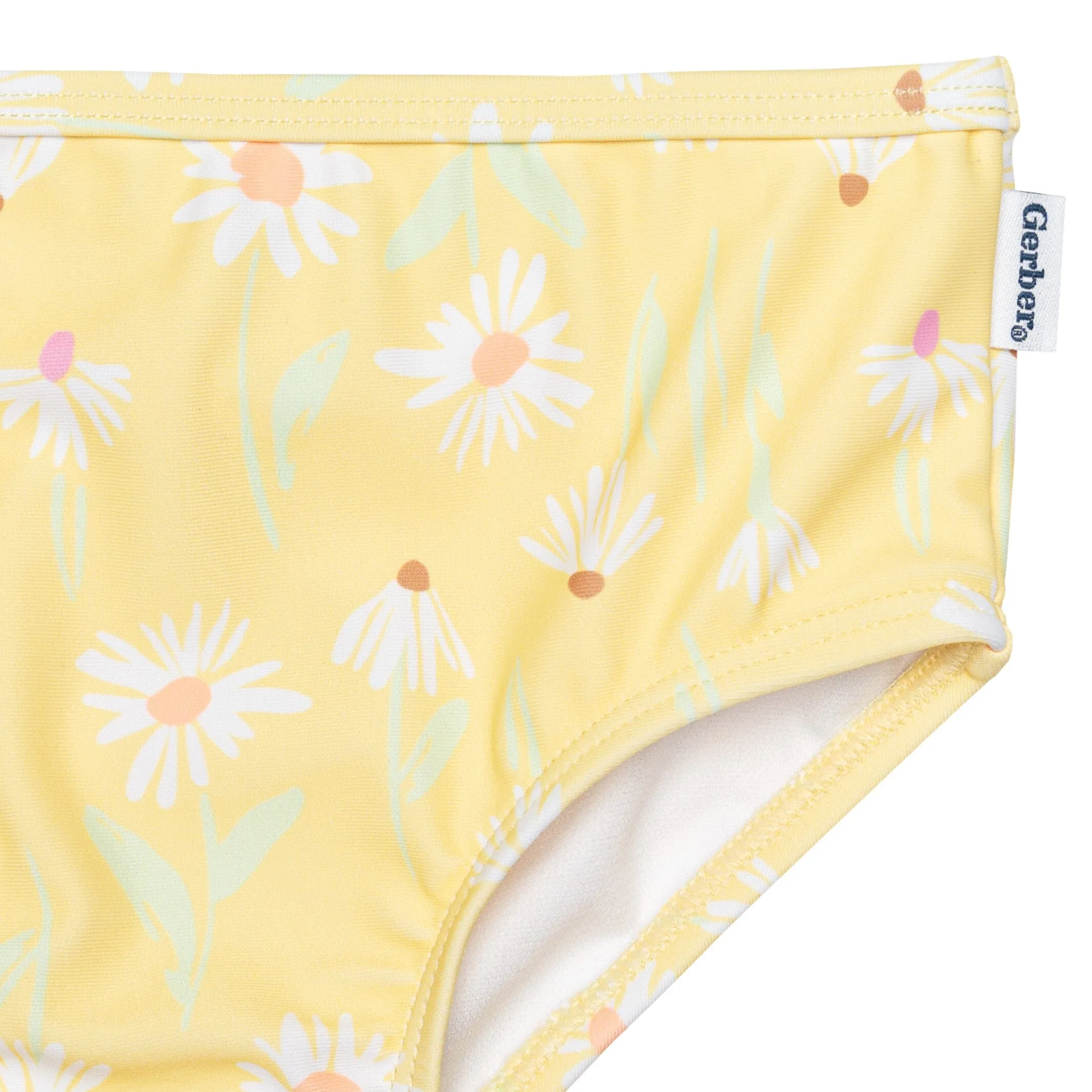 2-Piece Toddler Girls UPF 50  Daisies Swimsuit Set
