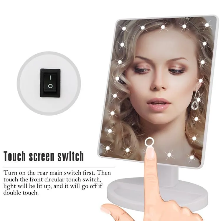 22 LED Touch Screen Makeup Mirror