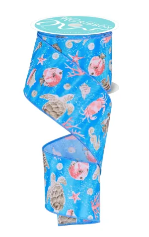 2.5" Coastal Pattern: Royal Blue, Coral, Cream (10 Yards) RGF1252TA