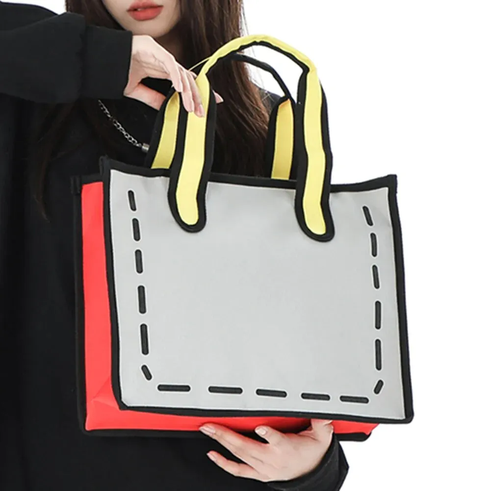 2D Cartoon Designer Tote Bag