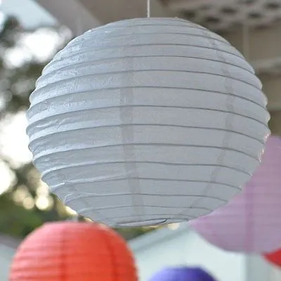 3 Round Asian Style Chinese Round Lanterns 10" Hanging Multi Color