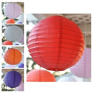 3 Round Asian Style Chinese Round Lanterns 10" Hanging Multi Color