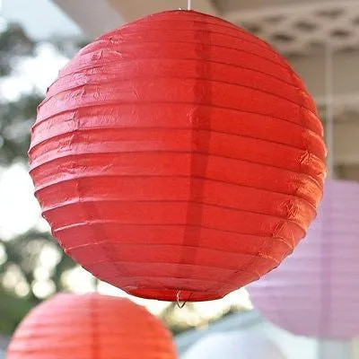 3 Round Asian Style Chinese Round Lanterns 10" Hanging Multi Color