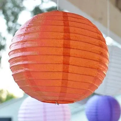 3 Round Asian Style Chinese Round Lanterns 10" Hanging Multi Color