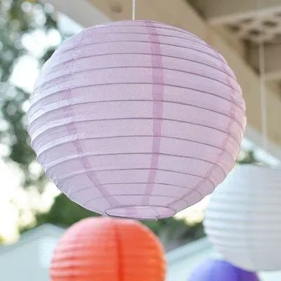 3 Round Asian Style Chinese Round Lanterns 10" Hanging Multi Color
