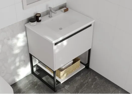 313SMR30WMW     30" White Cabinet   Matte White Countertop