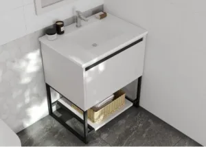313SMR30WMW     30" White Cabinet   Matte White Countertop