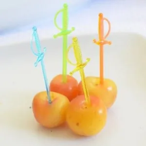 36 Count Pirate Sword Food Pick 2.75" Assorted Neon Colors Nautical Theme Party Wedding Baby Shower Birthday