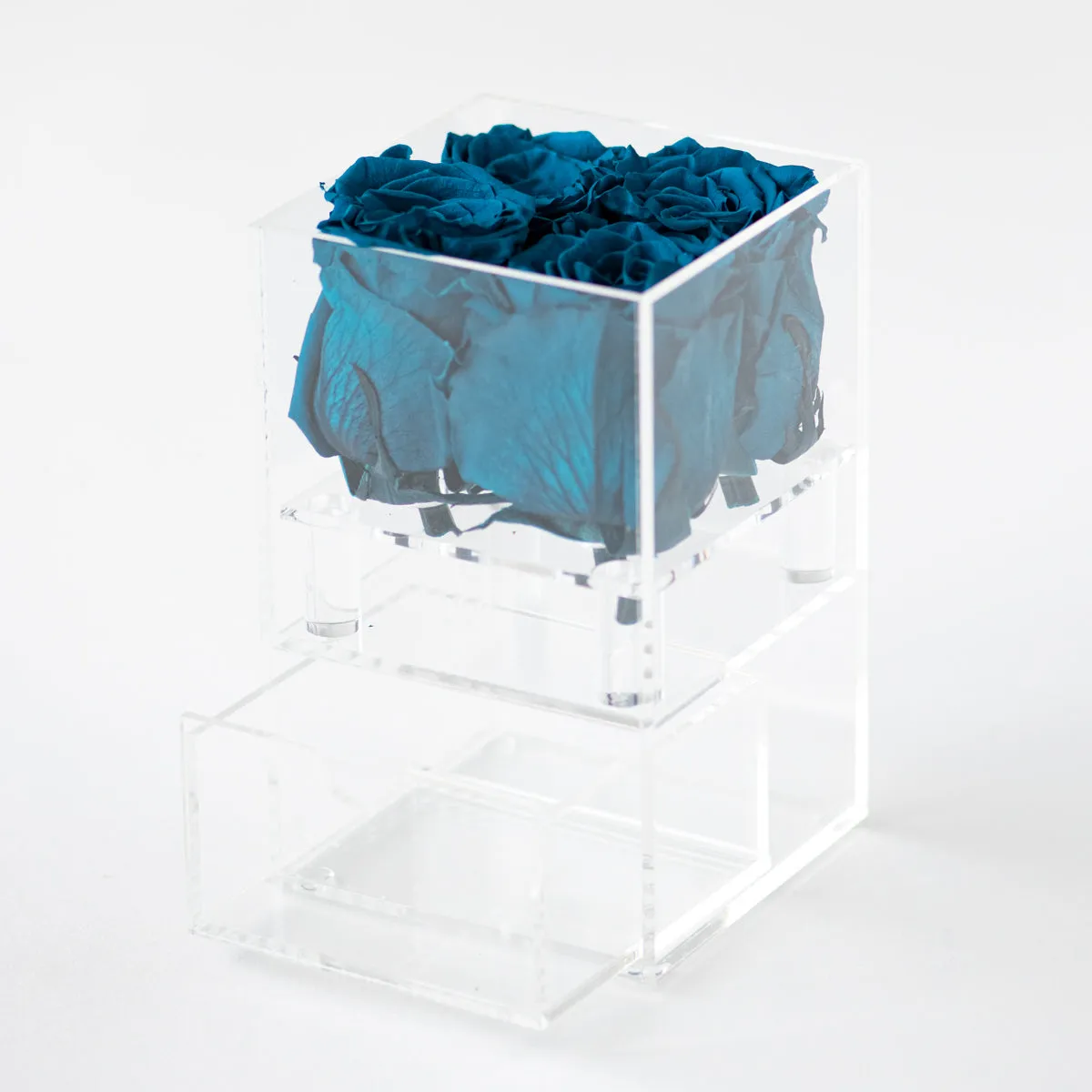 4 Roses with Drawer Preserved