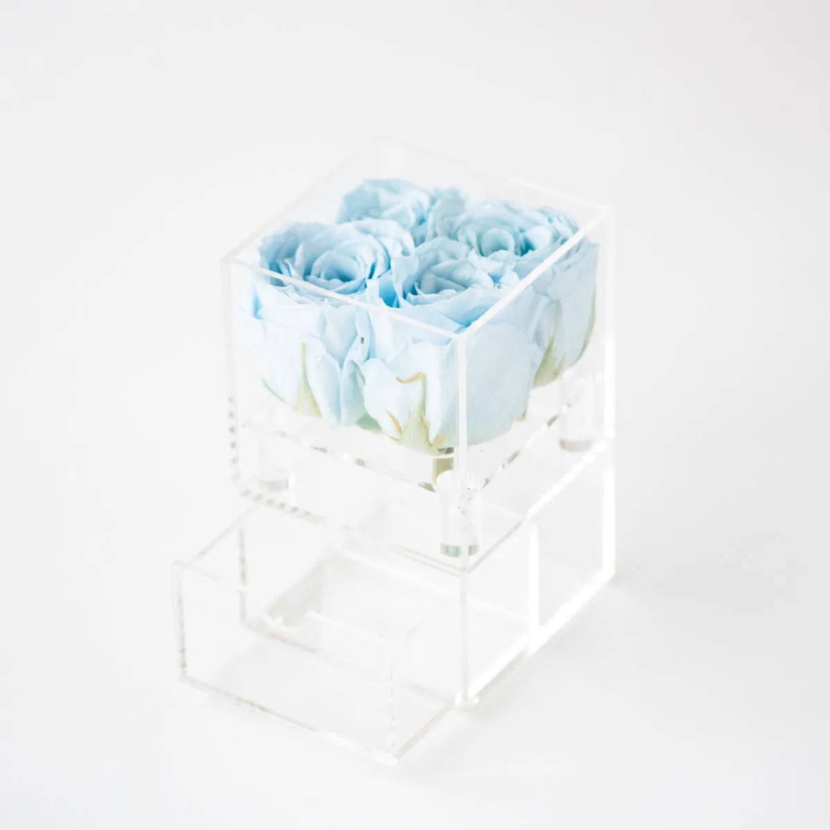 4 Roses with Drawer Preserved
