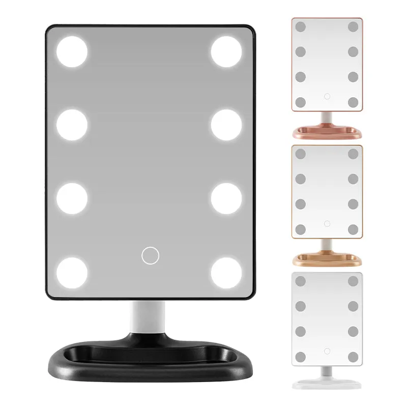 8 leds hollywood vanity mirror with lights desk makeup mirror
