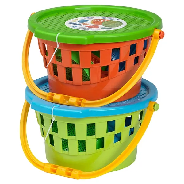8 Piece Jumbo Beach and Sandbox Bucket Combo