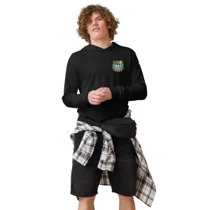 843 Cherry Grove Bar Tabs Hooded long-sleeve tee