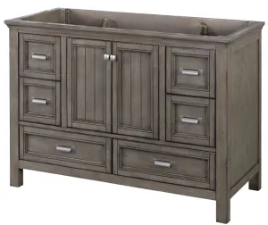 9206939 - Brantley 48" BAGV4822D Vanity, Wood, Distressed Gray, 2-Cabinet Door, 6-Drawer
