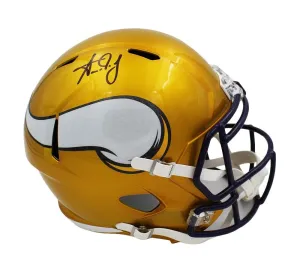 Aaron Jones Signed Minnesota Vikings Speed Full Size Flash NFL Helmet