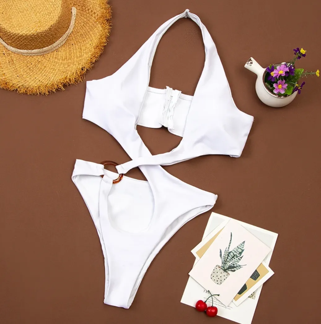 ABBY CRISS CROSS ONE PIECE SWIMSUIT