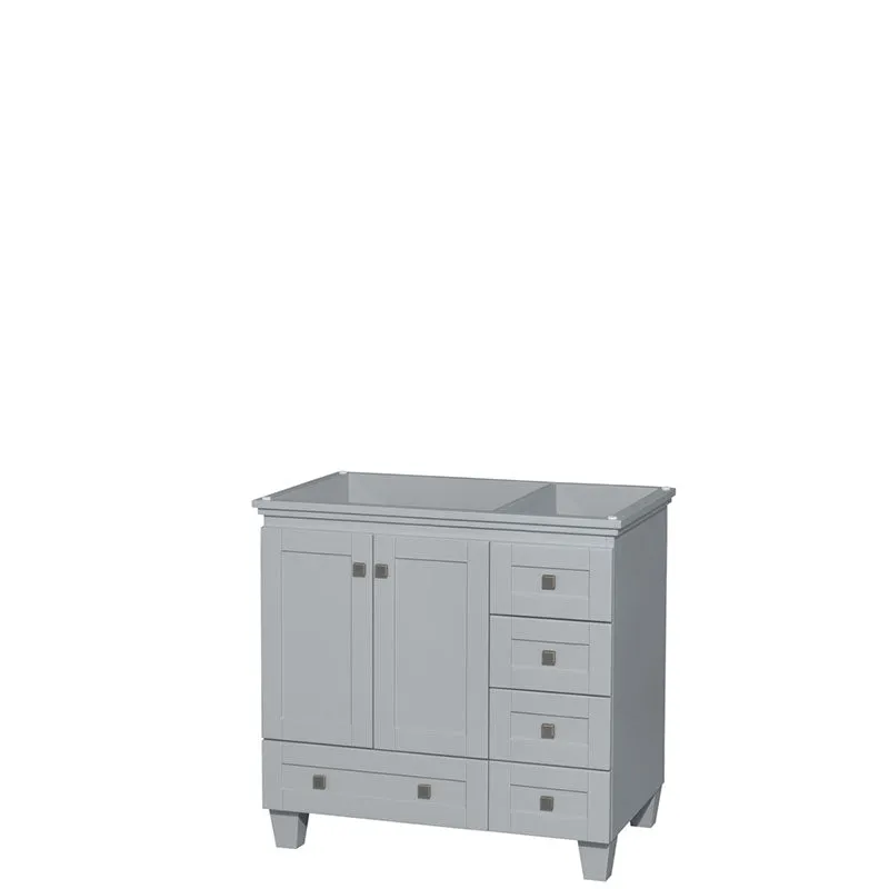 Acclaim 36" Single Bathroom Vanity in Oyster Gray, No Countertop, No Sink and No Mirror