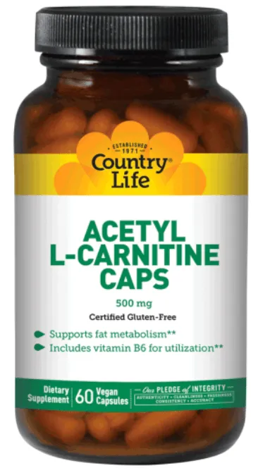 ACETYL L-CARNITINE 500 MG, 60 vcap
