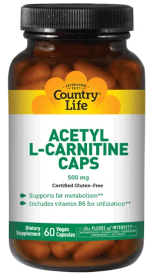 ACETYL L-CARNITINE 500 MG, 60 vcap
