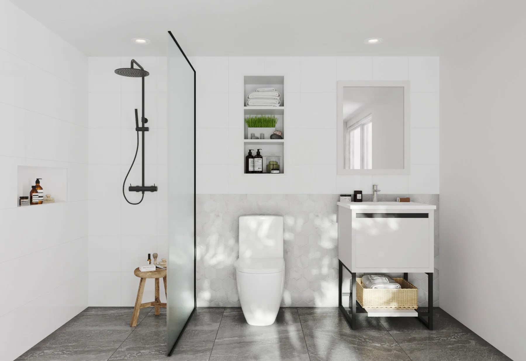 Alto 24" White Bathroom Vanity with Countertop