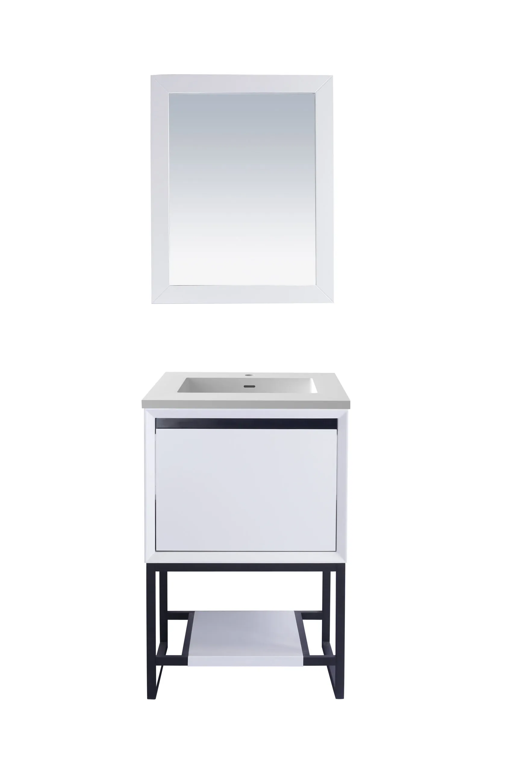 Alto 24" White Bathroom Vanity with Countertop