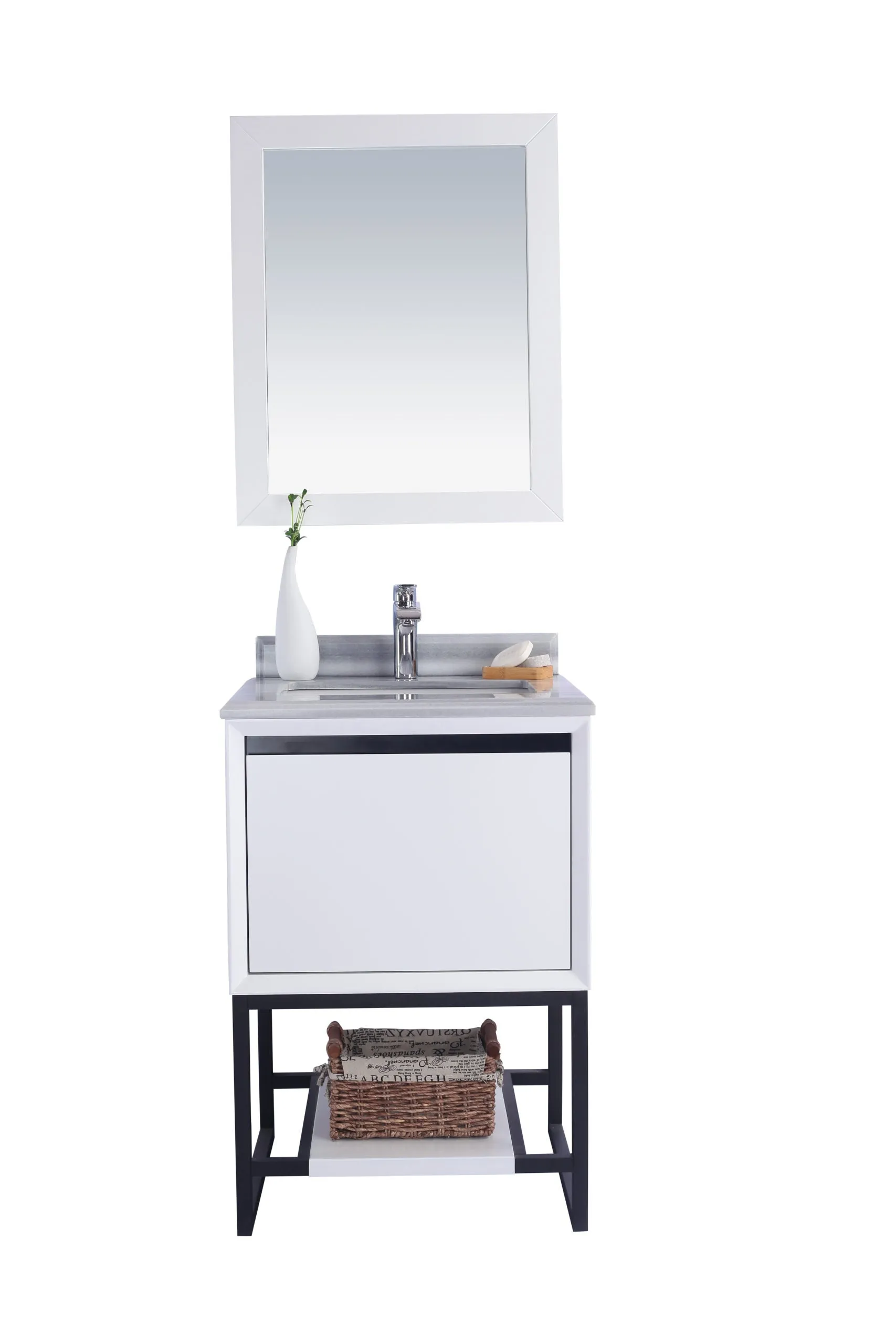 Alto 24" White Bathroom Vanity with Countertop