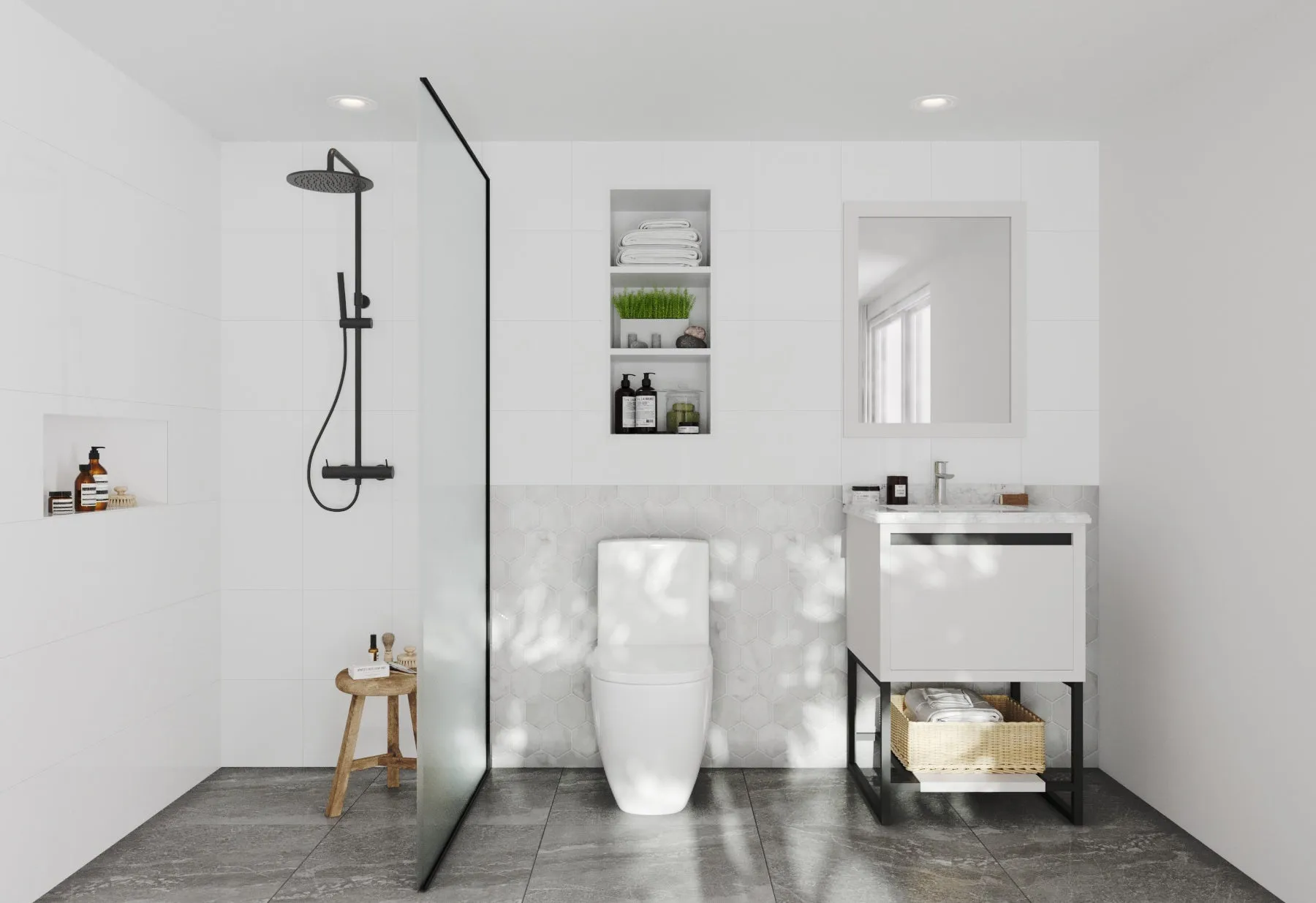 Alto 24" White Bathroom Vanity with Countertop