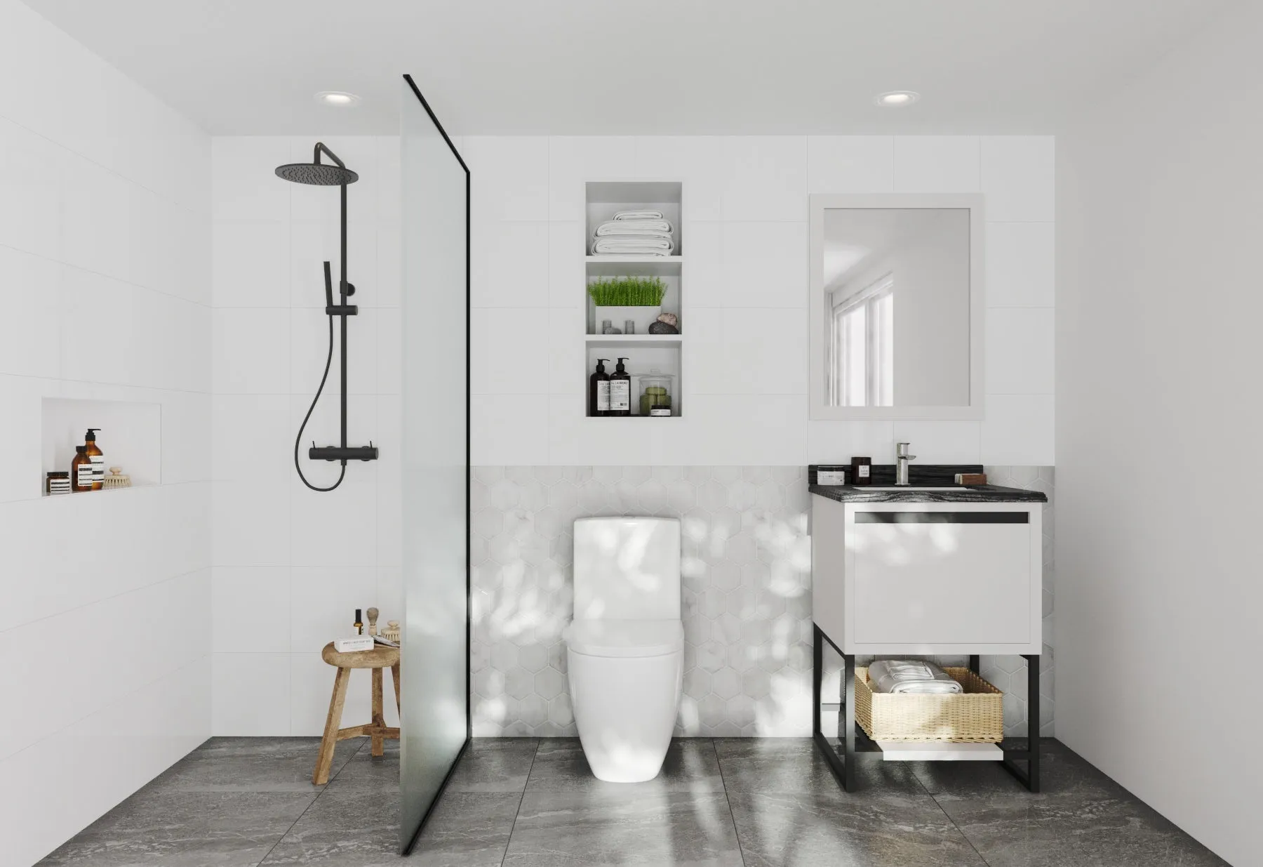 Alto 24" White Bathroom Vanity with Countertop