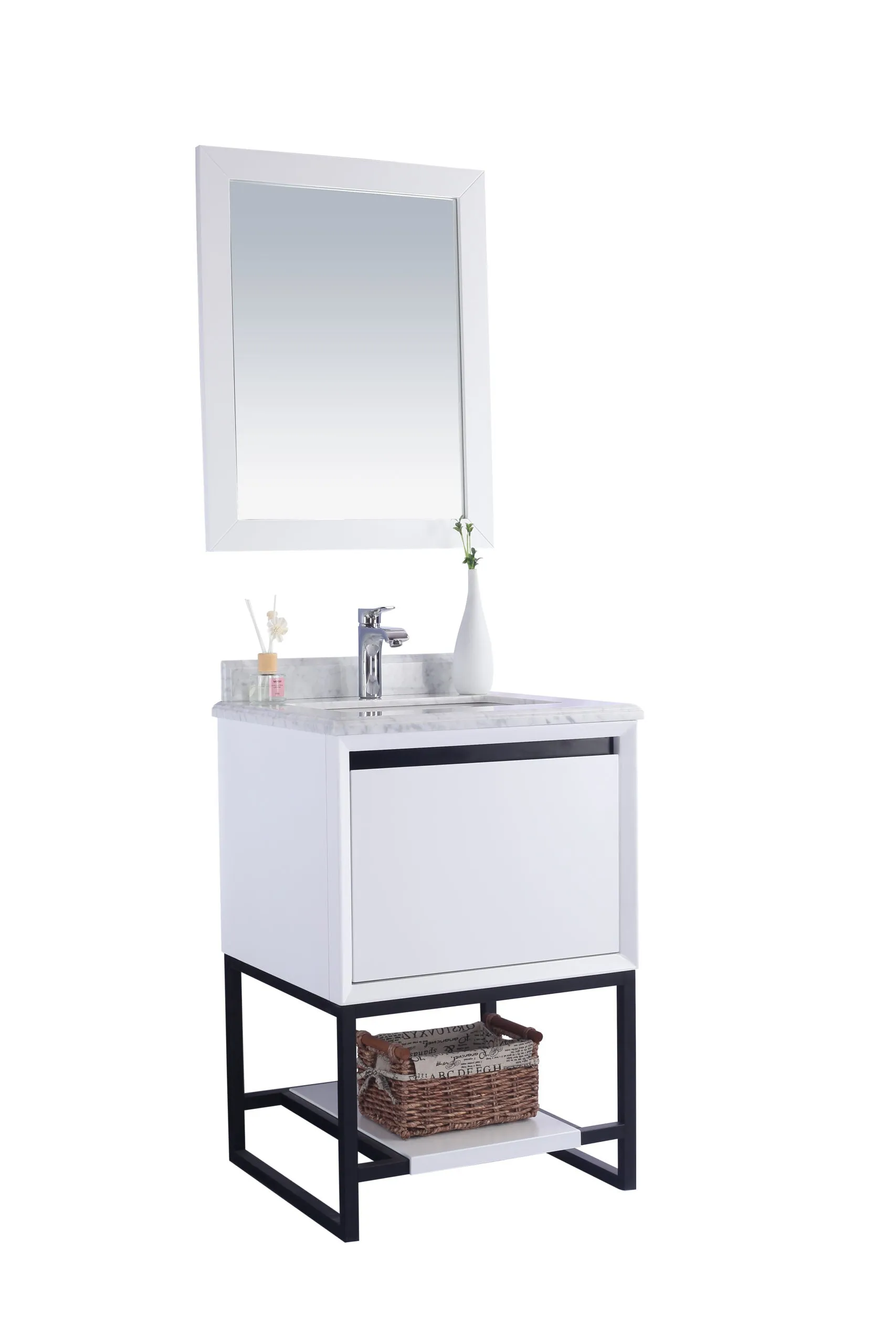 Alto 24" White Bathroom Vanity with Countertop