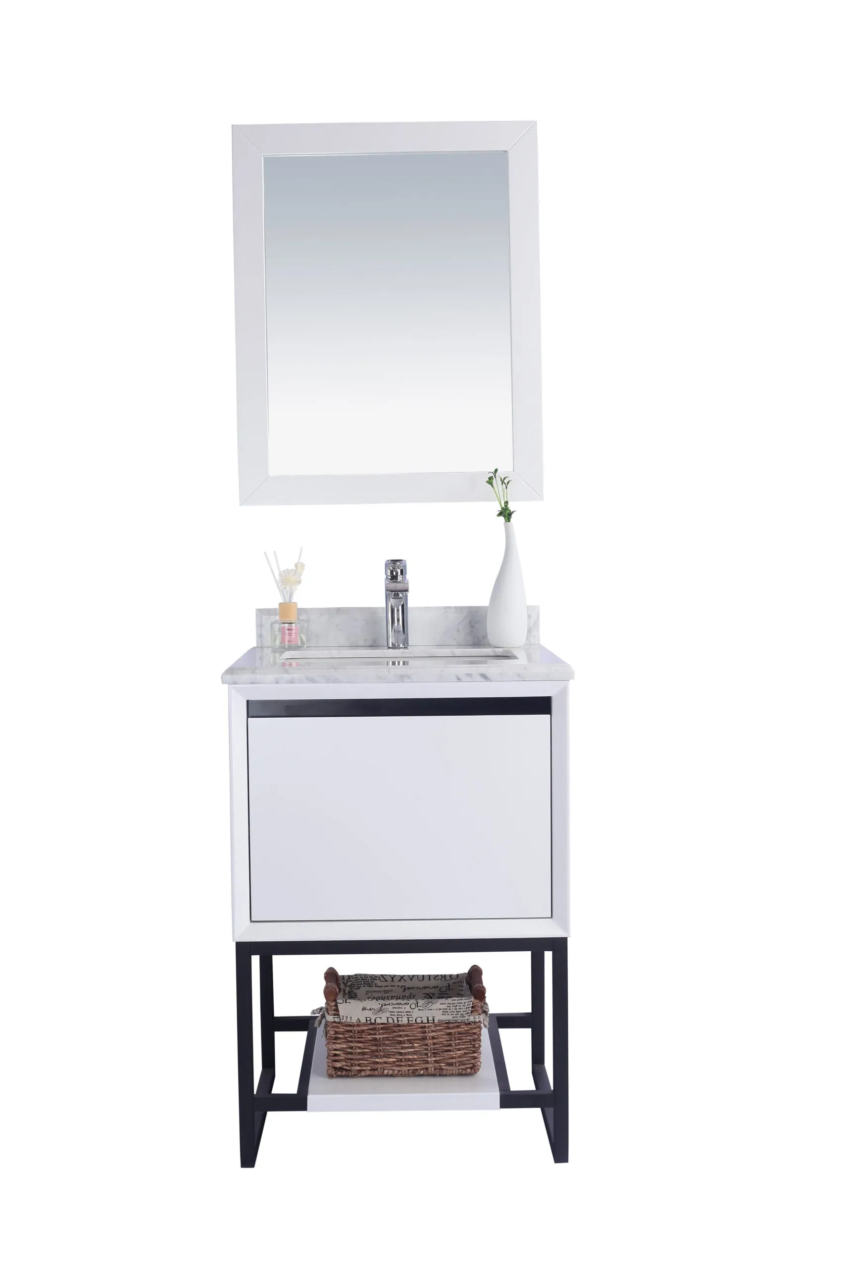 Alto 24" White Bathroom Vanity with Countertop