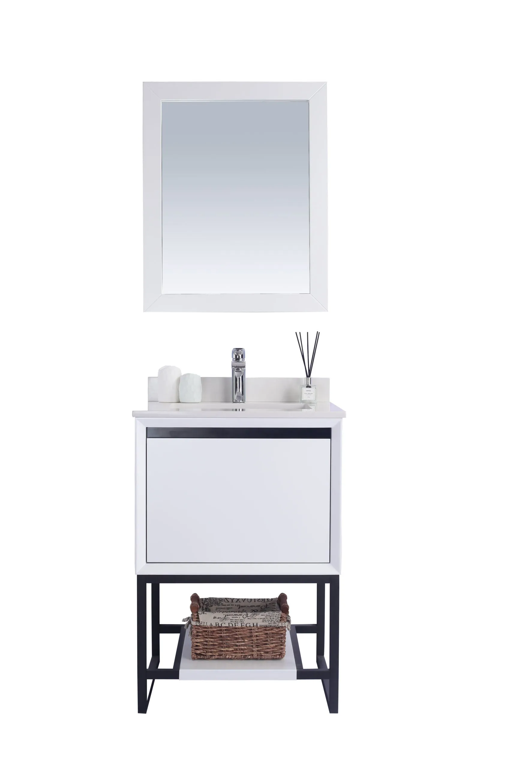 Alto 24" White Bathroom Vanity with Countertop