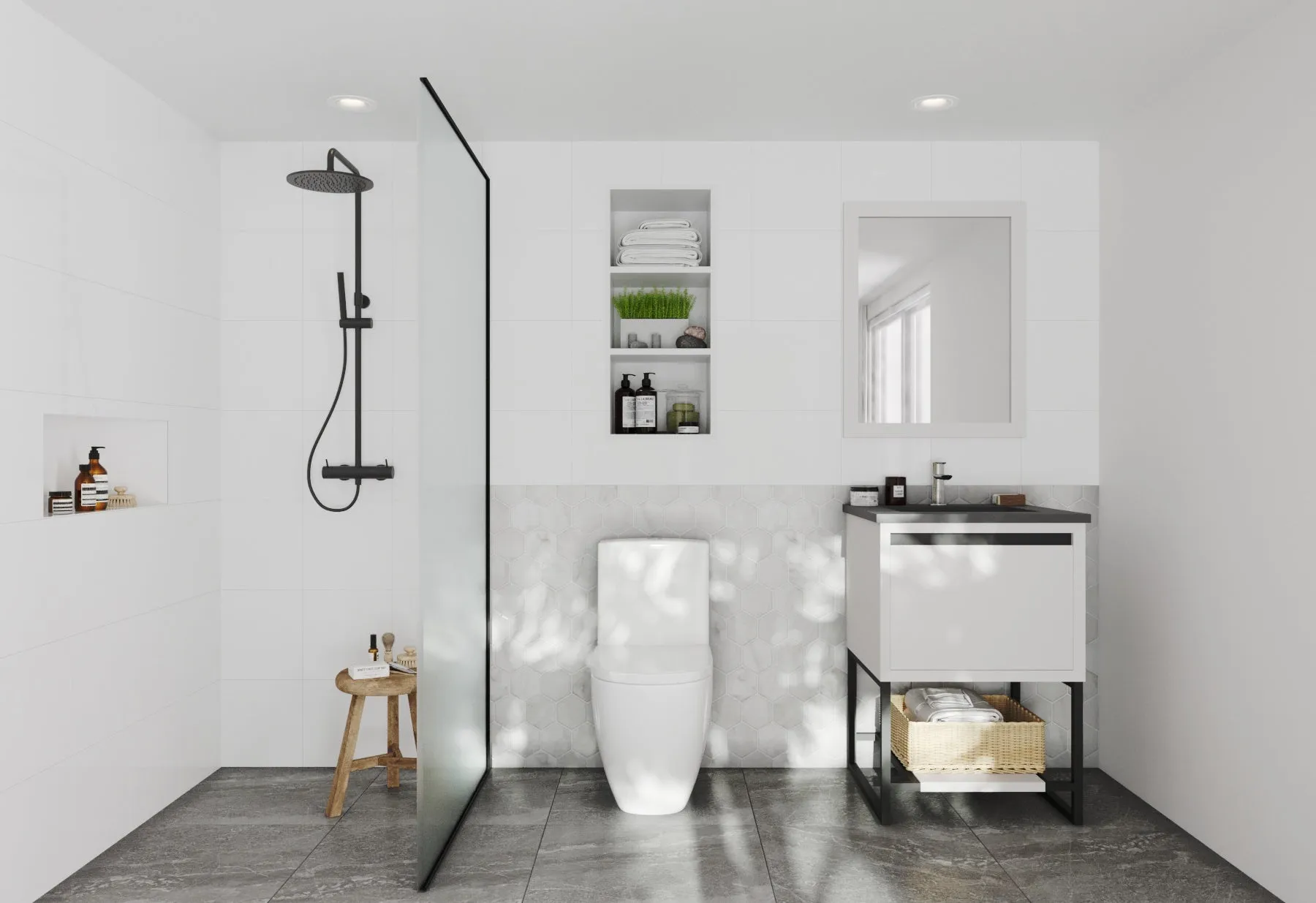 Alto 24" White Bathroom Vanity with Countertop