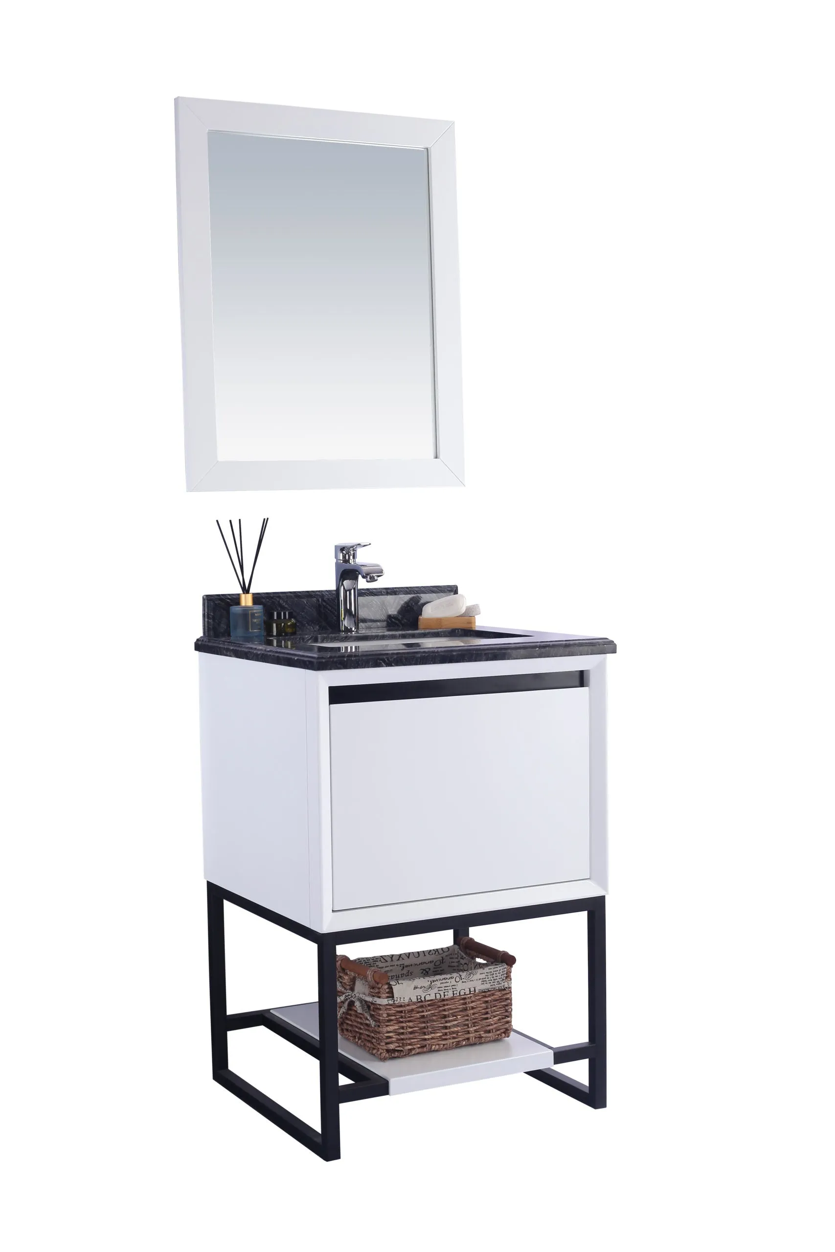 Alto 24" White Bathroom Vanity with Countertop