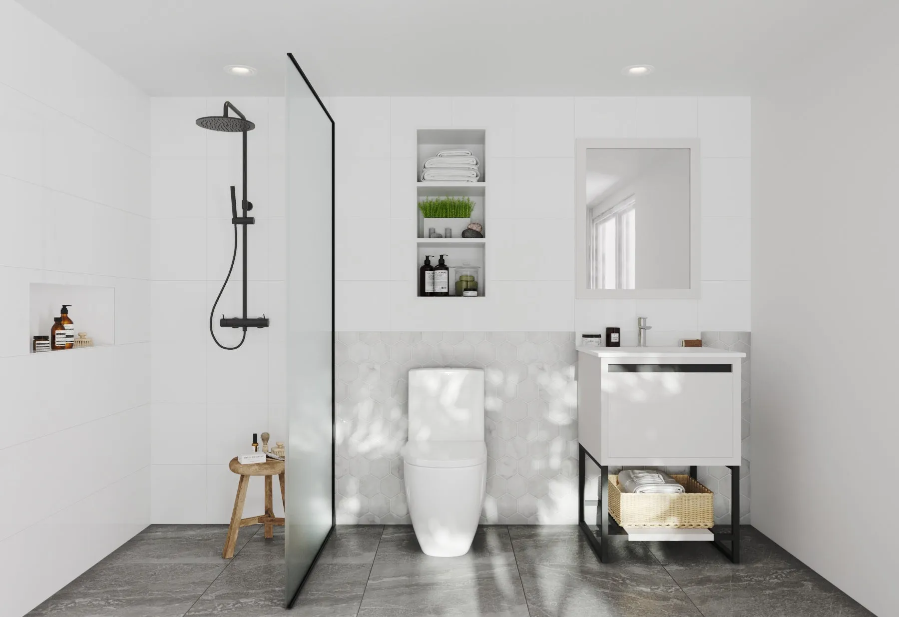 Alto 24" White Bathroom Vanity with Countertop